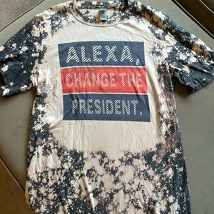 Alexa, Change the President Gildan Softstyle Black and Cream T-Shirt
